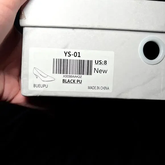 BUEUPU low heel‎ pointed toe pump shoes womens 8 preppy classic contemporary - Picture 4 of 7